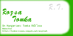 rozsa tomka business card